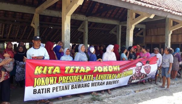 Petani bawang Brebes berikan dukungan ke Jokowi-Ma'ruf.