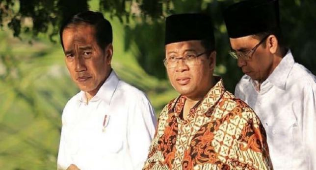 Presiden Jokowi dengan TGB dan Zulkieflimansyah.