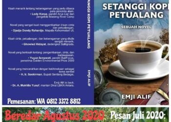 Novel Setanggi Kopi Petualang Beredar