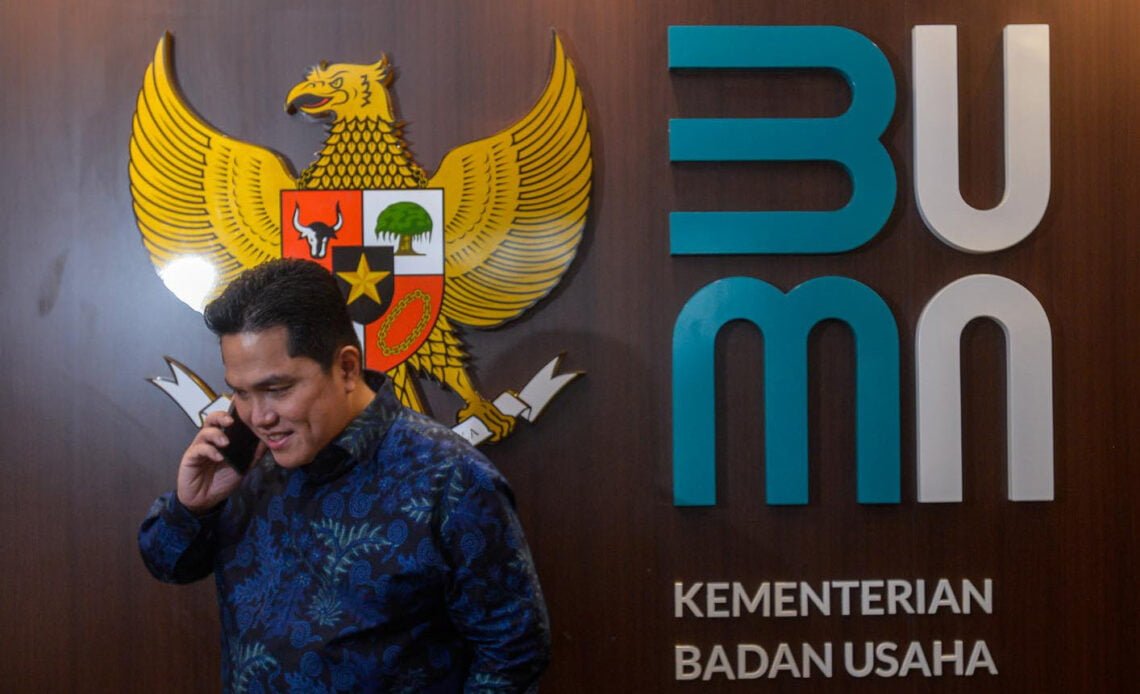 Menteri Badan Usaha Milik Negara (BUMN) Erick Thohir di Kantor kementerian BUMN, Jakarta, 16 Juli 2020. Tempo/Tony Hartawan