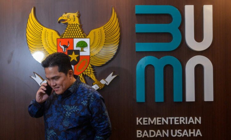Menteri Badan Usaha Milik Negara (BUMN) Erick Thohir di Kantor kementerian BUMN, Jakarta, 16 Juli 2020. Tempo/Tony Hartawan