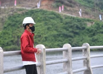Gaya Jokowi Di Bendungan Tapin