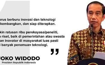 Presiden Jokowi Ungkap Tiga Visi Besar Inovasi dan Teknologi Nasional