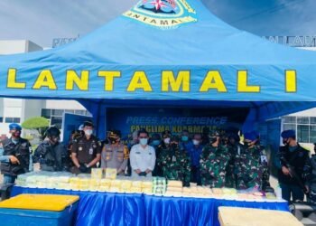 TNI AL Kembali Tangkap Penyelundupan Narkoba sebanyak 100 kg