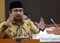 Menteri Agama (Menag) Yaqut Cholil Qoumas mengatakan secara bertahap label halal Majelis Ulama Indonesia (MUI) tidak berlaku lagi
