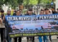 Solidaritas Wartawan Banten Gelar Aksi Tolak Revisi UU Penyiaran