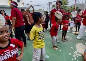 Warga Rusun Pulo Jahe Tower Rayakan HUT RI ke 79 dengan penuh kebersamaan.