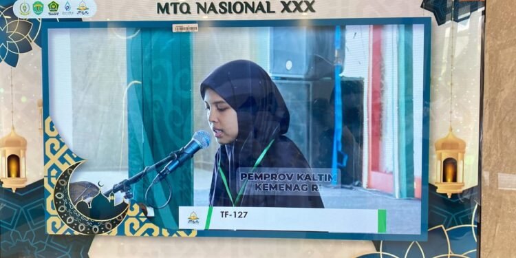 Hanin Maslahah dari Jawa Timur Tampil Memukau di Final MTQ Nasional 2024 Cabang Tafsir Bahasa Arab Putri