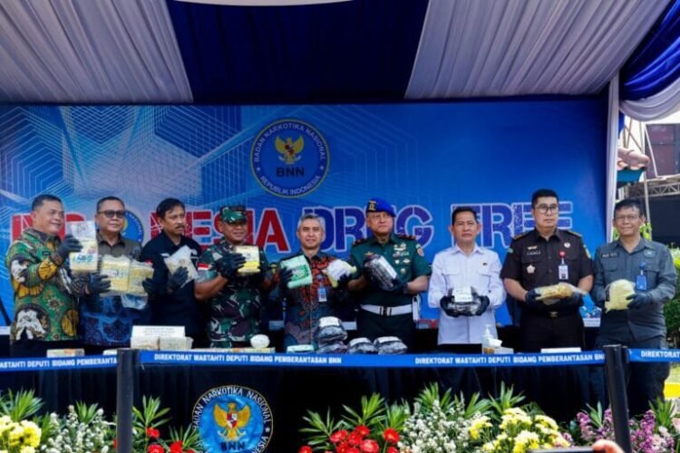 BNN Bakar Habis Barang Bukti Narkotika Selamatkan Generasi Bangsa