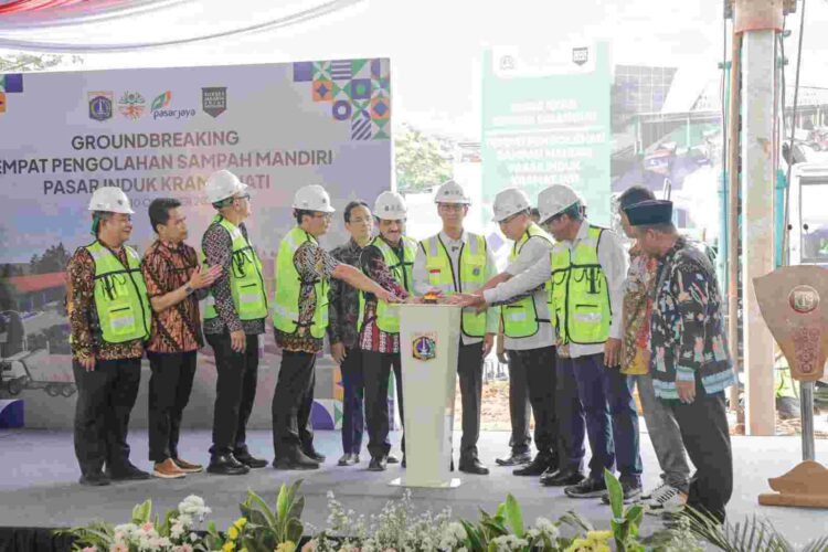 Pj. Gubernur Heru Resmikan Groundbreaking Pembangunan Sarana Pengolahan Sampah Mandiri.