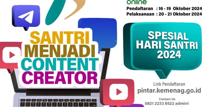 Santri Berminat Jadi Content Creator dan Mahir Artificial Intelligence, Daftar di sini!