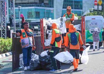 Jakarta Kembali Bersih Pascapelantikan Presiden dan Wakil Presiden RI
