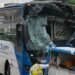dua bus transjakarta kecelakaan