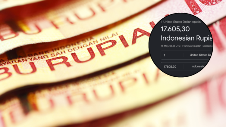 rupiah tembus Rp17.600