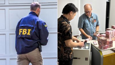 FBI dan Secret Service AS cek uang sitaan FBI dan Secret Service AS cek uang sitaan