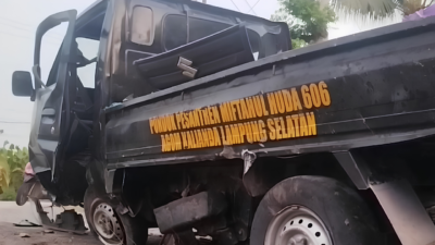 kecelakaan pikap santri Lampung